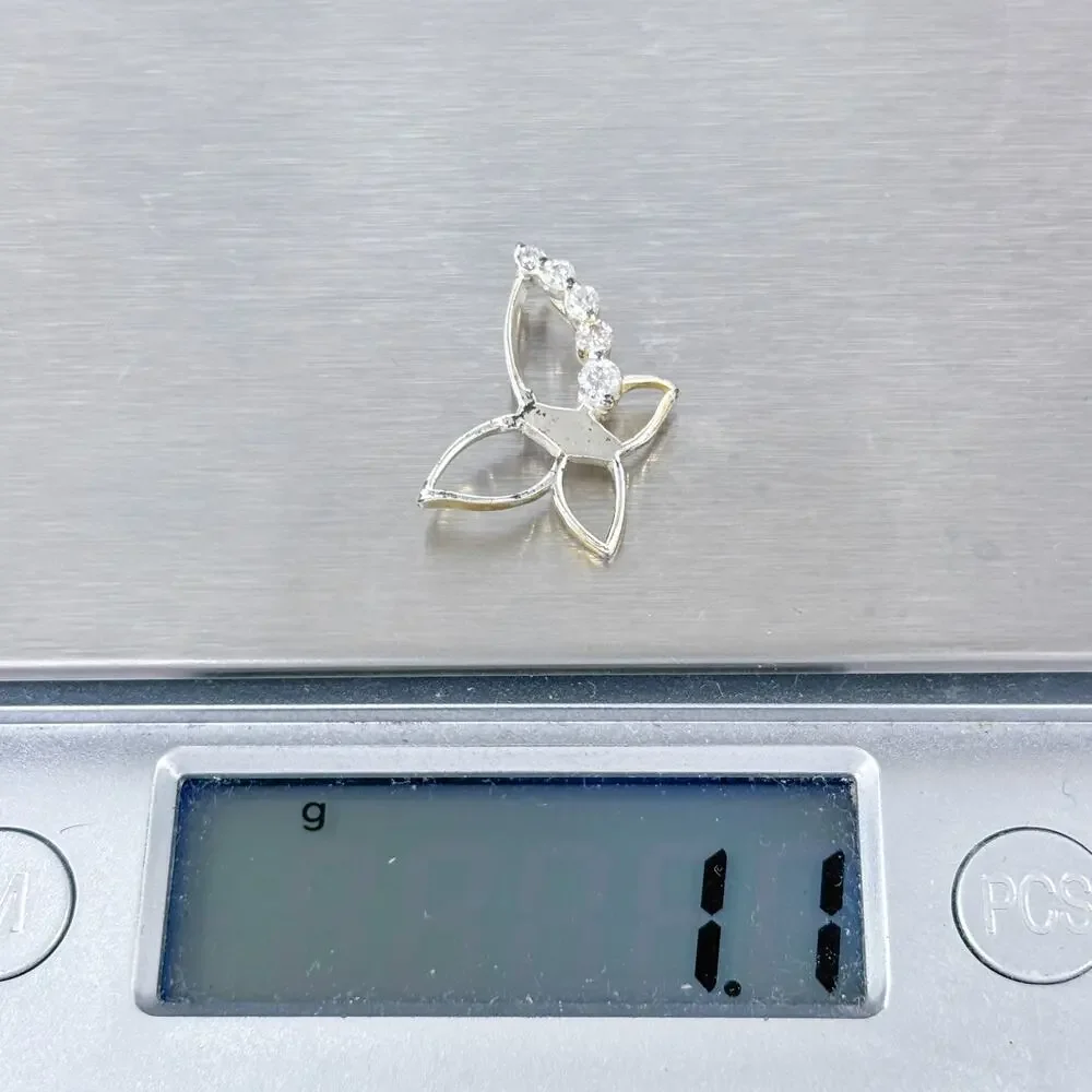 Vintage Sterling Silver 925 Cubic Zirconia Butterfly